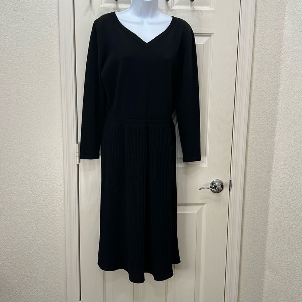 Goldworm Black Dress 100% Virgin Wool Vintage 60s/70s Sz 16 Vintage Sportswear